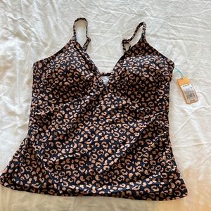 Leopard Kona Sol Tankini Top